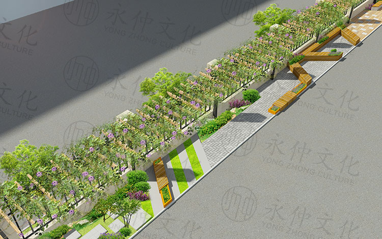 兴华街二小入门景观设计—河南学校景观建设公司
